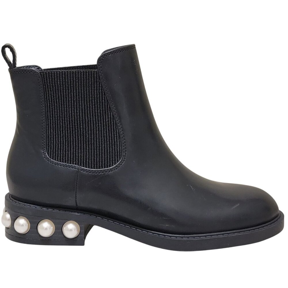 On 34th Womens Jeovana Pearl Chelsea Boots Black Faux Leather 6.5 MSRP $119.50